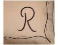 Pillows with embroidered initials